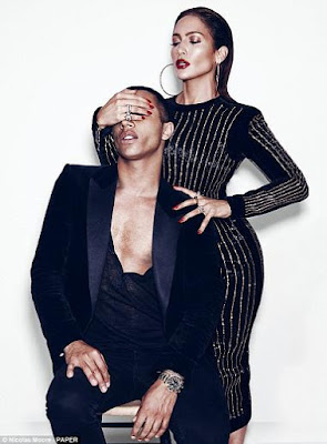 Jlo and Olivier Rousteing for Paper Magazine