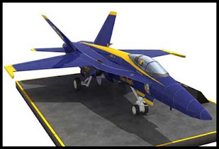 F18 Hornet Blue Angels Jet Papercraft