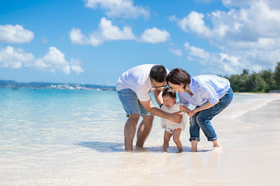 沖縄 家族写真 ビーチ