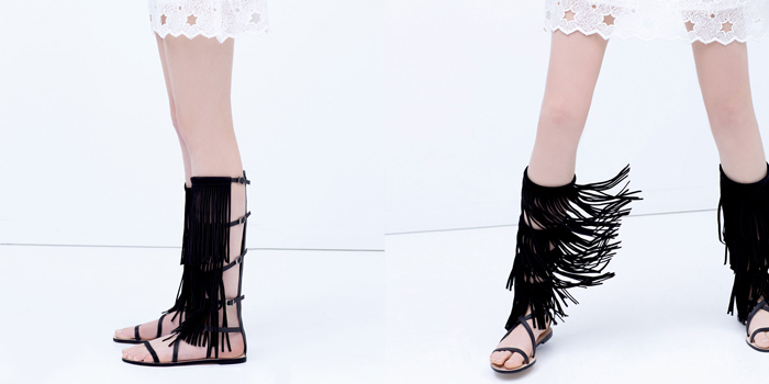 Catalogo de zapatos sandalias gladiadoras alpargatas cuñas bluchers de nueva coleccion de Zara