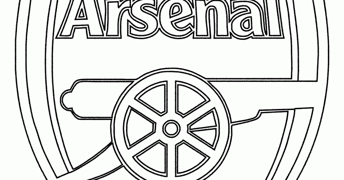 Mewarnai Gambar Logo Klub Arsenal - Contoh Anak PAUD