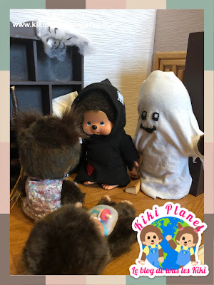 kiki monchhichi Bebichhichi halloween contes histoire scary ghost witch sorcière 