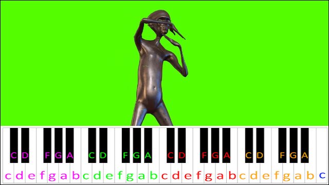 Howard the Alien Piano / Keyboard Easy Letter Notes for Beginners