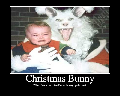 Scary Christmas Bunny Kid