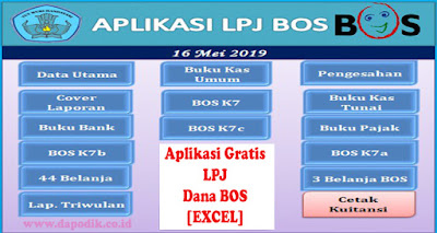 Aplikasi Gratis Laporan Pertanggung Jawaban (LPJ) Jenjang SD, SMP, SMA. dan SMK - Dana BOS Terbaru – [EXCEL]