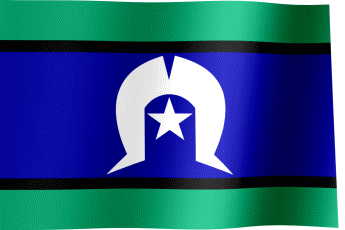 The waving Torres Strait Islander flag (Animated GIF)