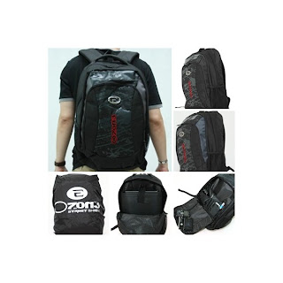 Tas Laptop ukuran 15 inch Ozone 117 bentuk ransel dilengkapi raincoat