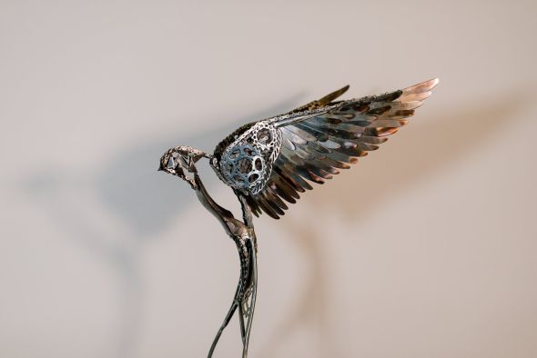 Leah Jeffrey arte esculturas animais metais reciclados ferro-velho