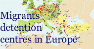 Mappa dei campi di detenzione per migranti in Europa