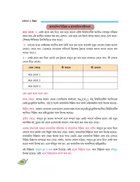 পরমাণু, অণু ও রাসায়নিক বিক্রিয়া | তৃতীয় অধ্যায় | সপ্তম শ্রেণীর পরিবেশ ও বিজ্ঞান | WB Class 7 Science