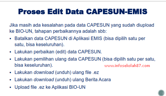 Cara Pendataan Ujian Nasional Madrasah Melalui EMIS CAPESUN  tahun 2019