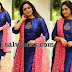 Kavya Madhavan Blue Silk Saree