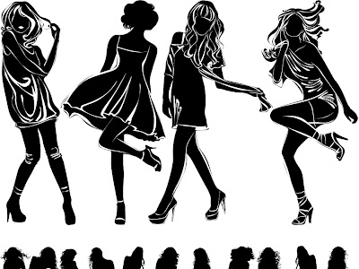 ファッショントレンド おしゃれ 女性 シルエット イラスト ファッショントレンド おしゃれ 女性 シルエット イラスト