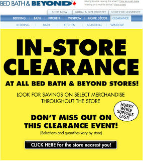 Bath  Catalog on Bed Bath   Beyond  In Store Clearance Sale   Calgary Deals Blog