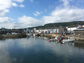 Carnlough harbour at the Antrim Coast, Northern Ireland