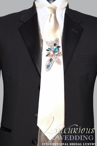 Jeweled Ties For The Groom and