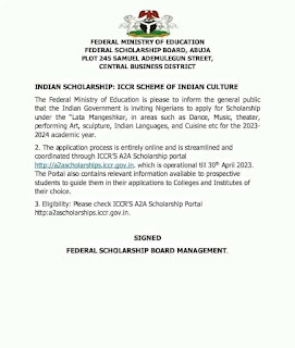 fsb scholarship to study in India