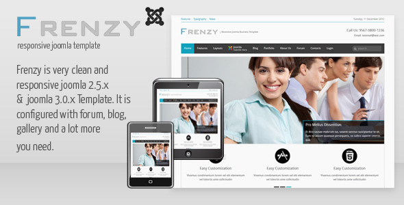 Frenzy - Clean Responsive Joomla Business Template - Business Corporate