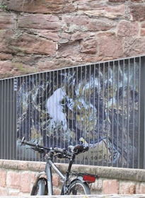 interesting outdoor illusion painted