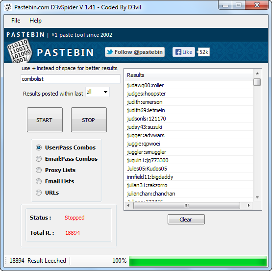 pastebin d3vspider