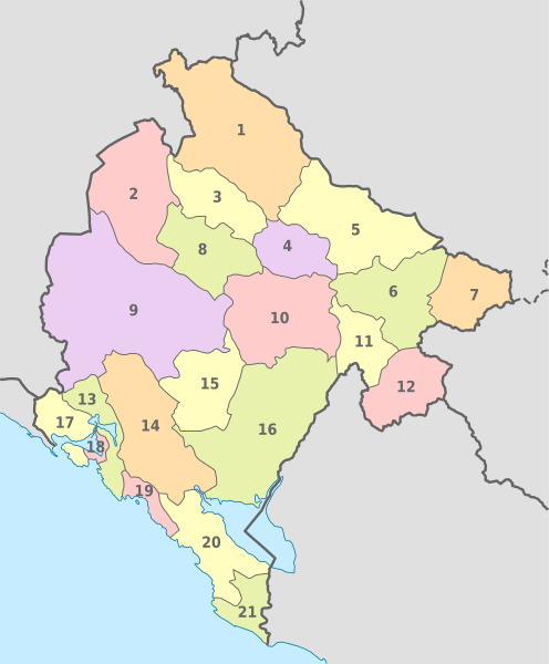 Pembagian wilayah administratif Montenegro