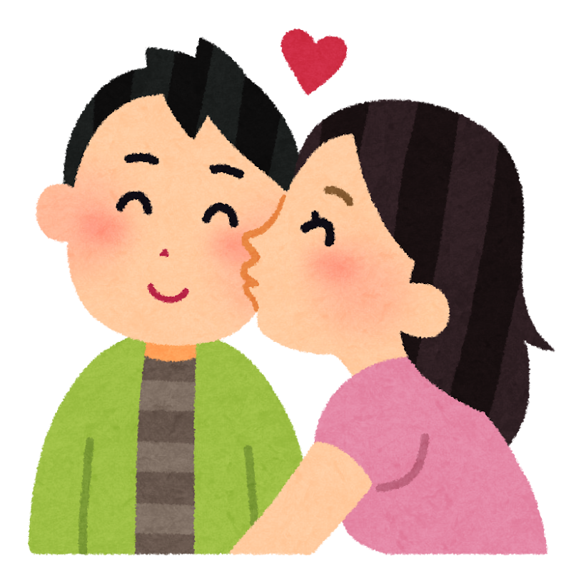 キスのイラスト 女性から男性 かわいいフリー素材集 いらすとや