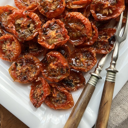 Ofen-Kräutertomaten ~ Moonblush tomatoes nach Nigella Lawson