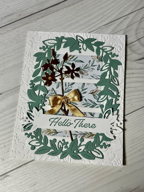 Floral handmade greeting card using Stampin' Up! Eden's Garden Bundle and Gold Foil Sheets