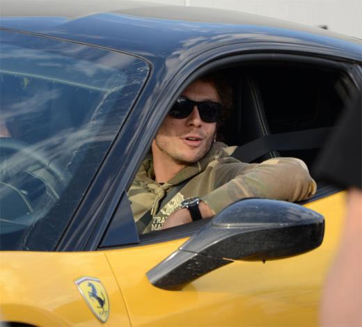 Valentino Rossi was recently seen with his yellow 458 Italia at the Monza