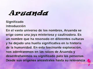 significado del nombre Aruanda