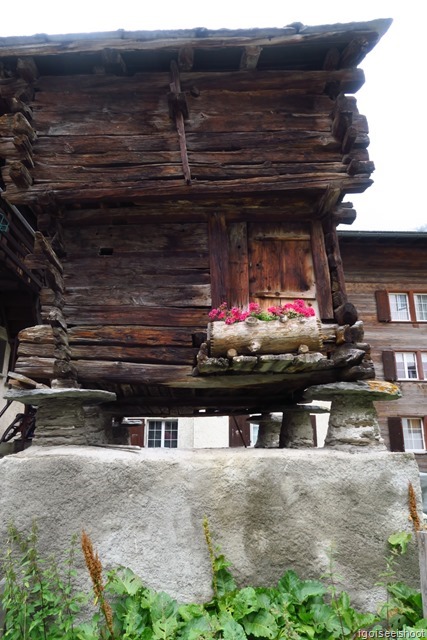 Old  building located along Hinterdorfstrasse in Zermatt