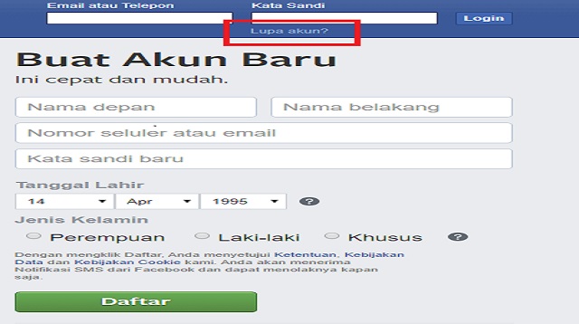 Cara Membuka Facebook Lupa Kata Sandi Nomor HP Tidak Aktif Cara Membuka Facebook Lupa Kata Sandi Nomor HP Tidak Aktif Terbaru