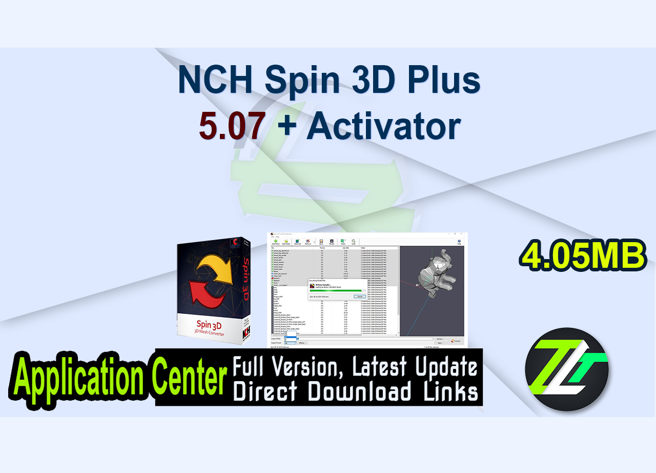 NCH Spin 3D Plus 5.07 + Activator