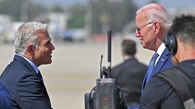 اجتماع الرئيس الأمريكي جو بايدن مع ريس الوزراء الإسرائيلي لابيد