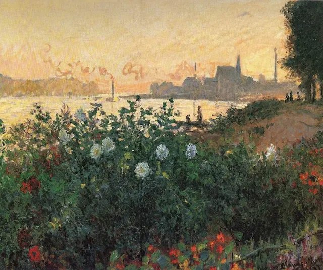 Claude_Monet Flowered Riverbank Argenteuil