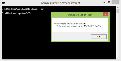 Cara Melihat Masa Expired Windows 8 Pro atau Enterprise