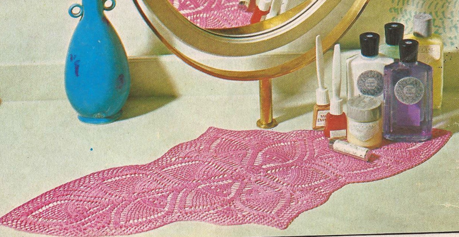 Tapete Ovalado para Tocador a Crochet