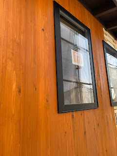 orange cladding japan wood black windows