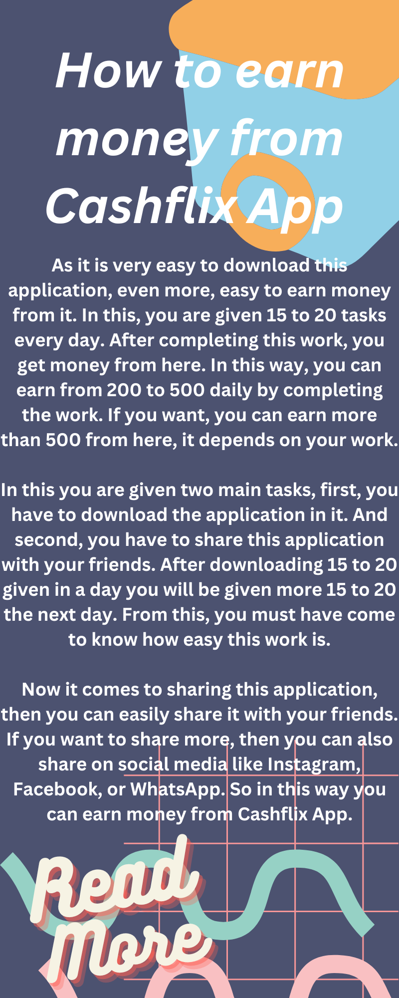 How to earn money from Cashflix App