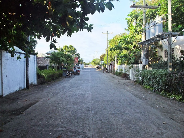 view of the street going out to main road from Sikatuna Beach Resort