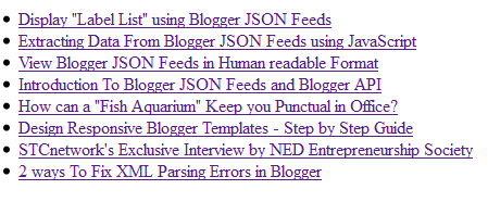 recent posts without styles