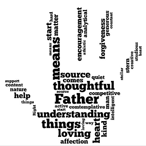 Fathers day word art