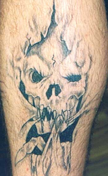 skull tattoo man