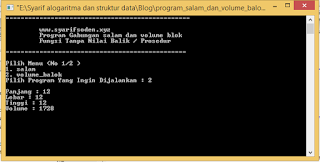 program void volume balok