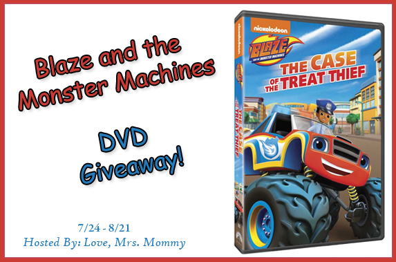 Blaze and the monster machines Giveaway, blaze and the case of the treat thief, Preschool TV shows