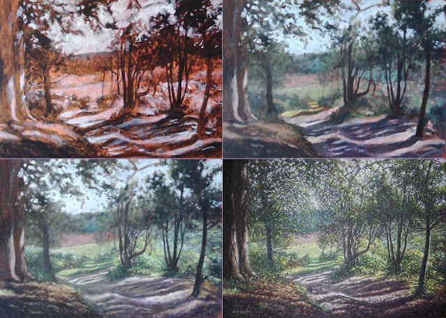 oil painting new Forest WIP build up Davey