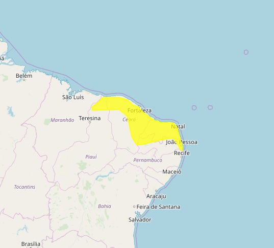 Picuí e mais 77 cidades recebem alerta do Inmet para chuvas e ventos fortes