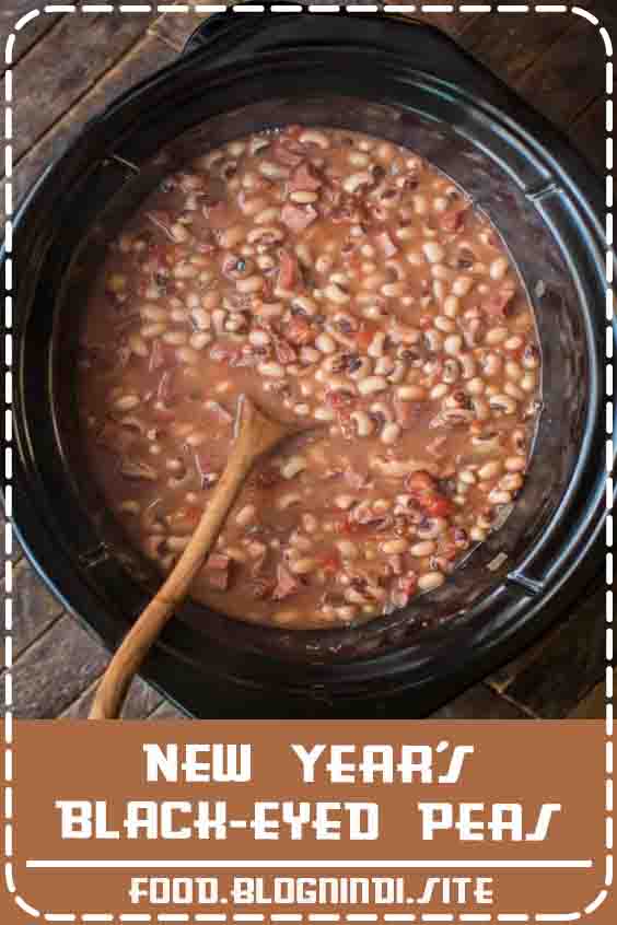 New Year's Day Black Eyed Peas {Slow Cooker}  #Beans #lima #beans #recipe #healthy 