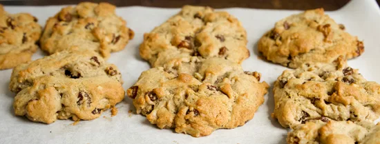 Spice cookies on a cookie sheet.