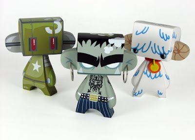 MAD*L Phase 3 Designer Vinyl Figures - Armybot, Slam & Aidamon